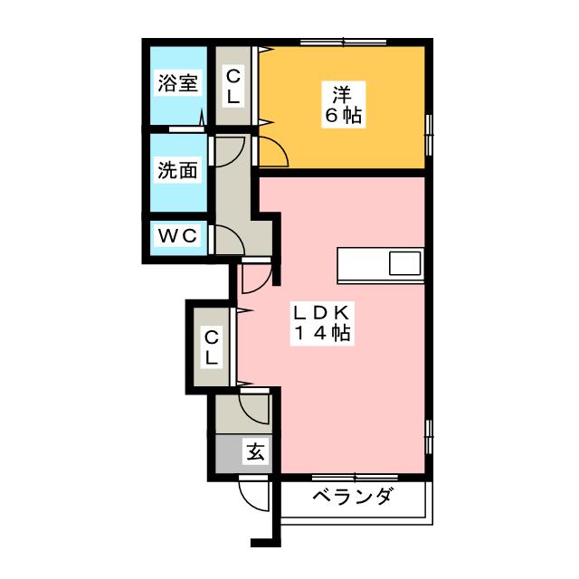 ルシヨン　Ｄの間取り