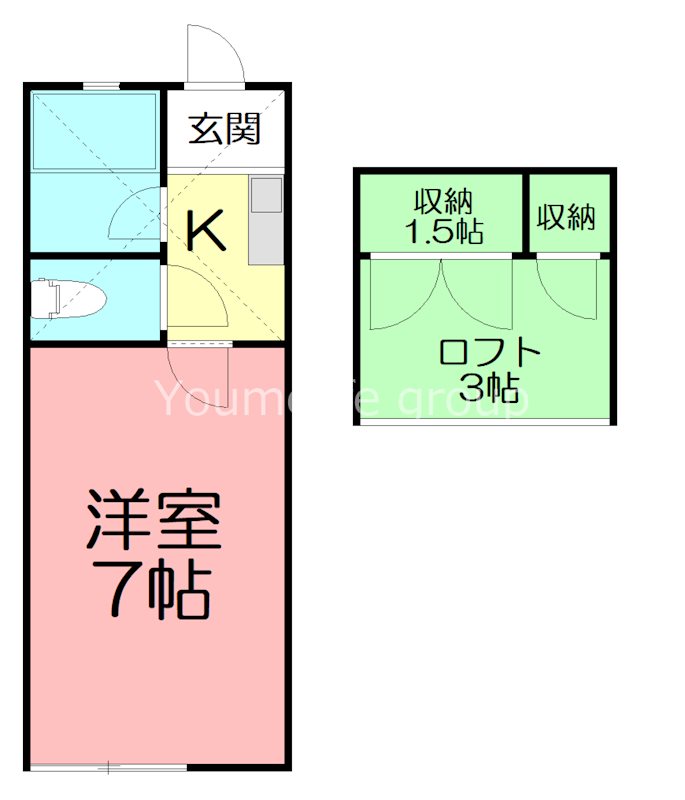 【厚木市妻田東のアパートの間取り】