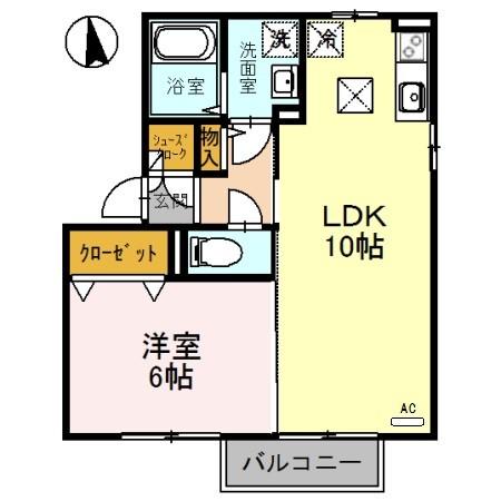 プランドール中道A棟の間取り