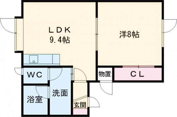 苫小牧市新開町のアパートの間取り