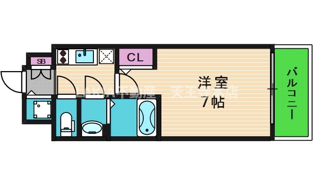 エスリード大阪上本町グリーズの間取り