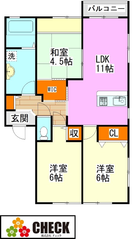 ルーイヒヴィラI　C棟の間取り