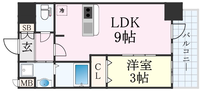 プレサンス神戸水木通ルミエスの間取り