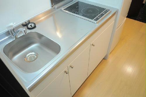 キッチン　２口電気コンロのワイドキッチン