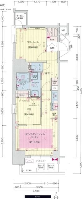 プレサンスＴＨＥ久屋大通レジェンドの間取り