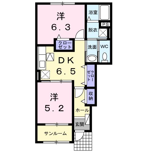 ベルソレイユIの間取り写真