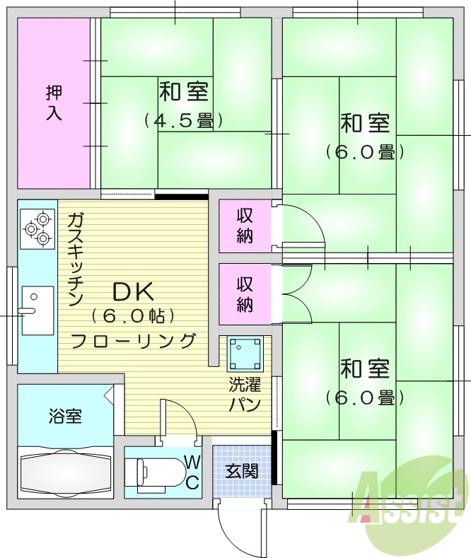 宍戸アパートの間取り