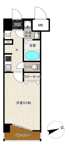 広島市安佐南区大塚西のマンションの間取り