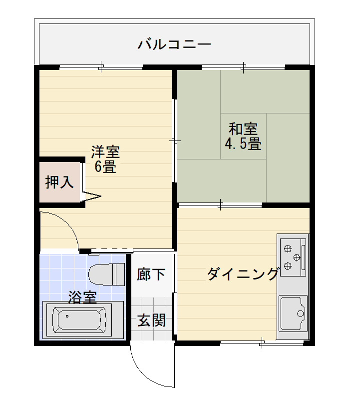 首藤住建アパートＢの間取り