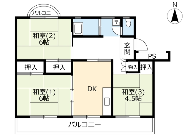 ＵＲ戸頭の間取り