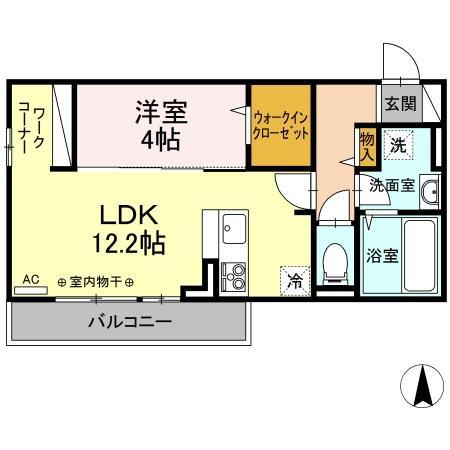 高松市屋島西町のアパートの間取り