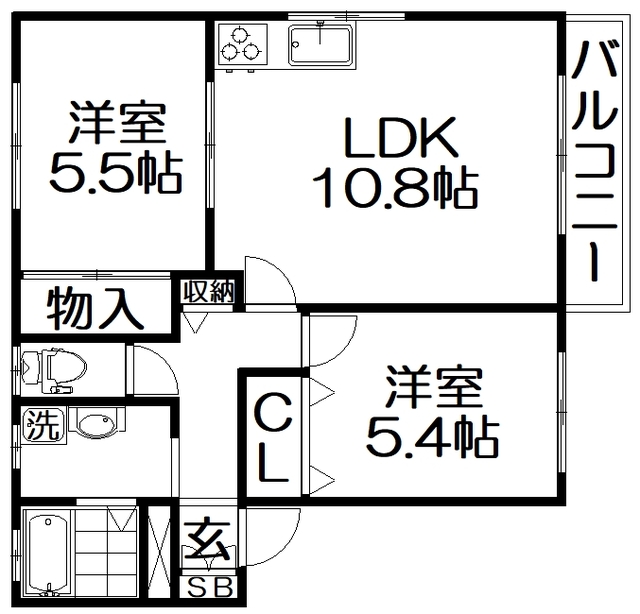 ハイツ英の間取り