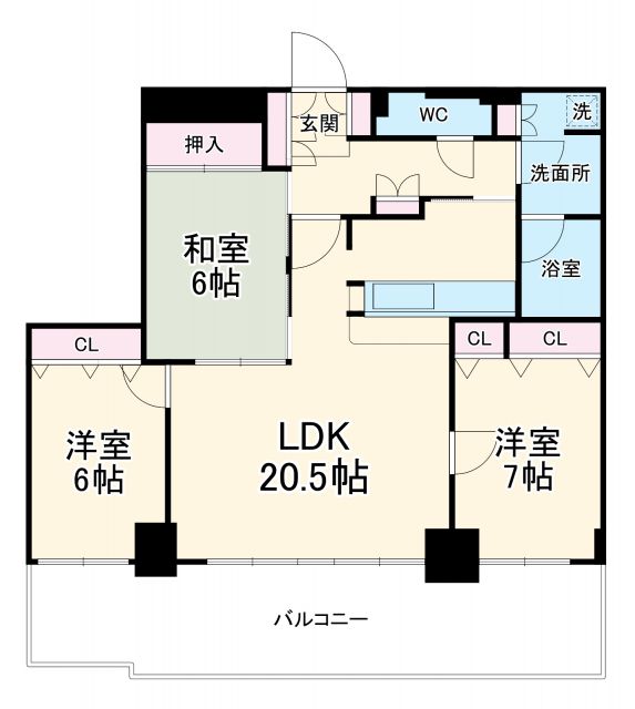 安城市三河安城南町のマンションの間取り