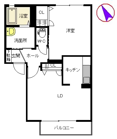 リブエールカーサの間取り