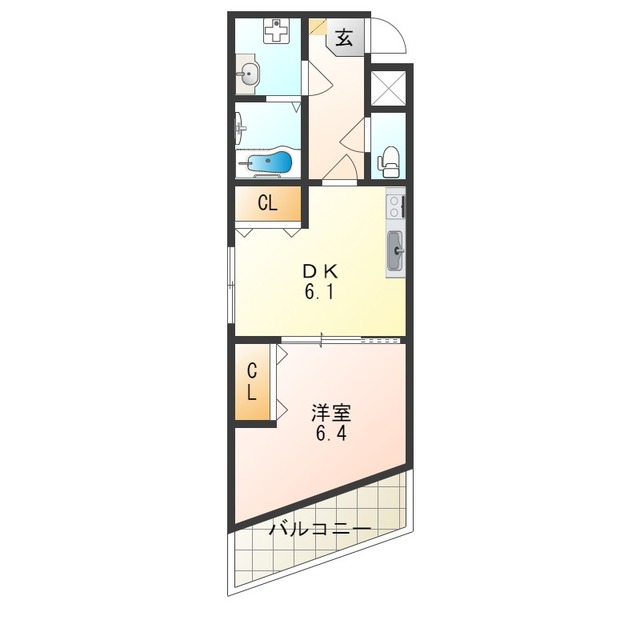 クリア天王寺東の間取り