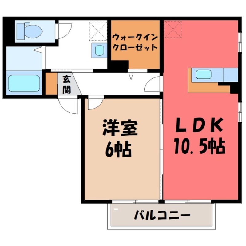 クレセントガーデン Cの間取り