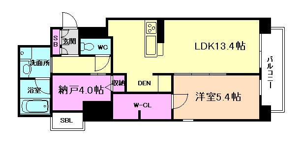 シャーメゾン川西中央の間取り