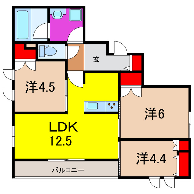 【（仮称）東堀切2丁目メゾンの間取り】