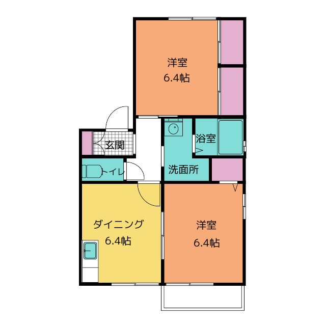 【ハイツ山崎の間取り】