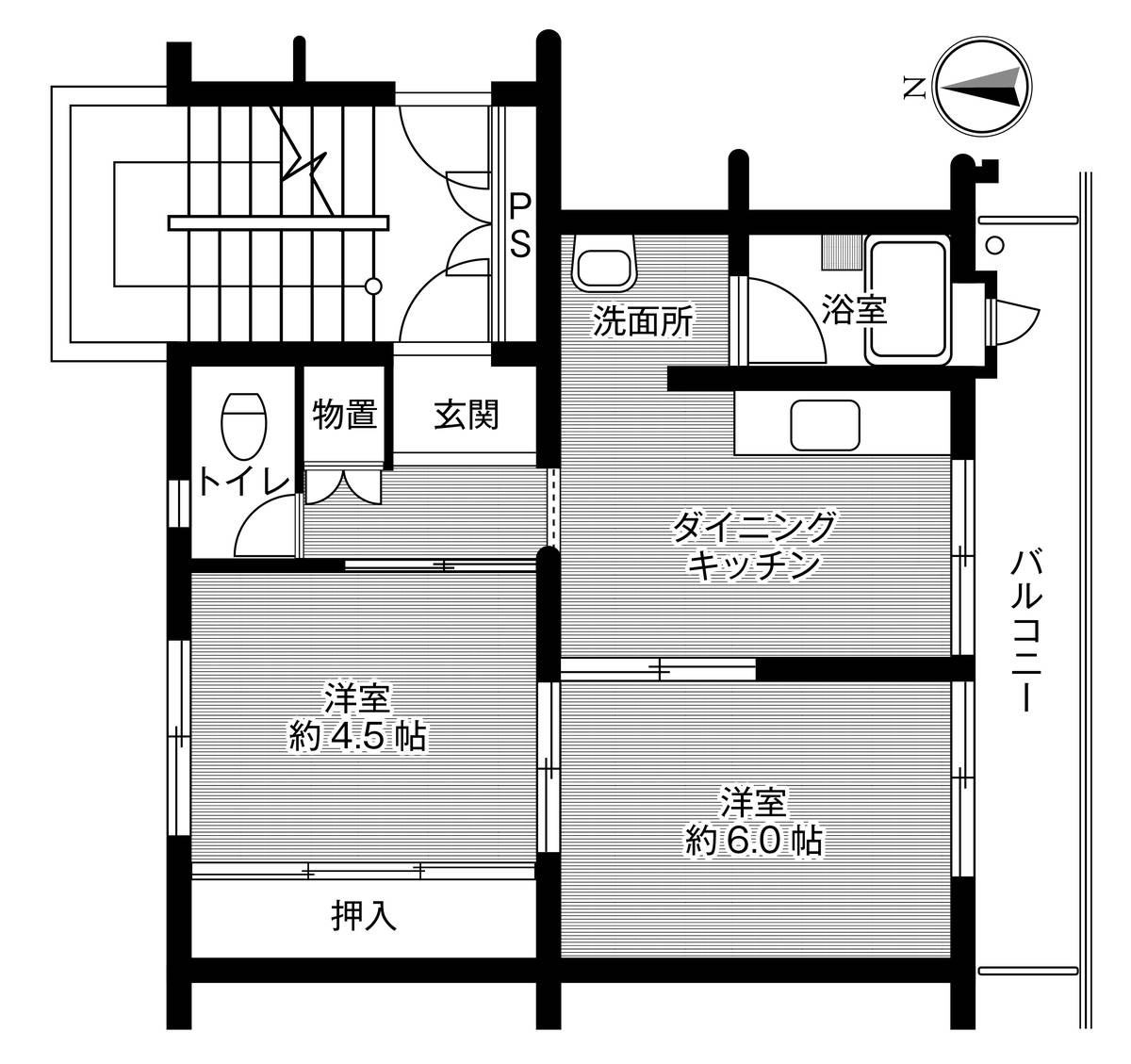 ビレッジハウス櫛引2号棟の間取り