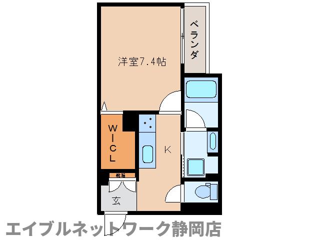 静岡市葵区長沼南のマンションの間取り