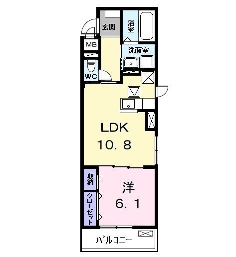 名古屋市中村区藤江町のアパートの間取り