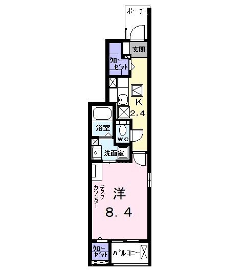 名古屋市中川区大山町のアパートの間取り