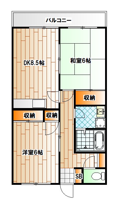 【Ｔ・Ｓ・１ビル睦月館の間取り】