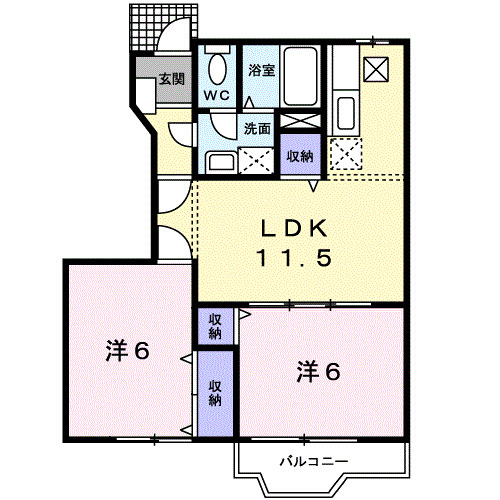 シャト－ブランIIの間取り