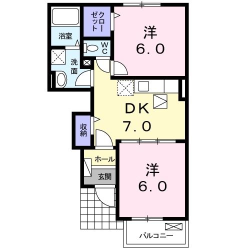 ピュアライヴ　VI　Ｂの間取り