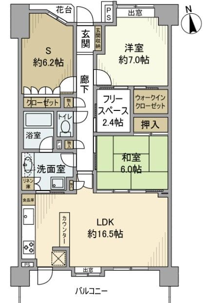 ライオンズマンション荒川遊園アクアステージの間取り