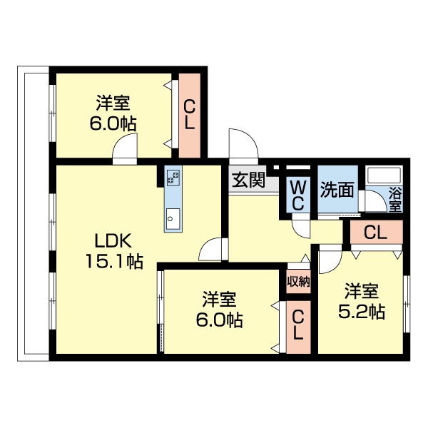 アトレ中島の間取り