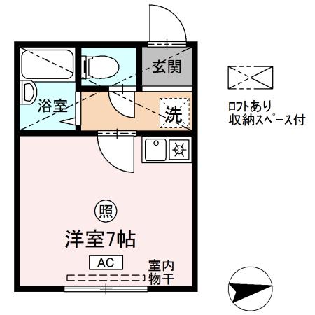 米子市岩倉町のアパートの間取り