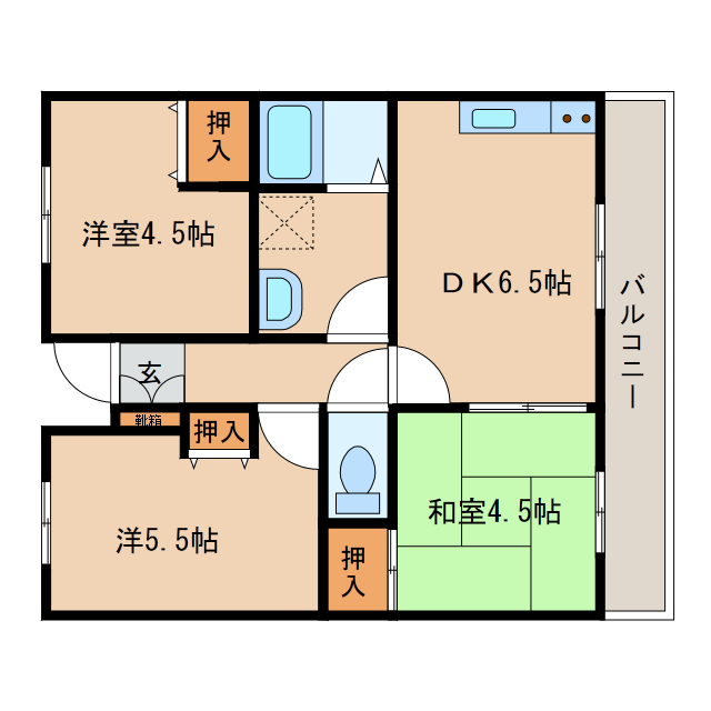 グリーンヴィレッジ和木の間取り