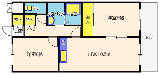 シャンポール西藤江の間取り