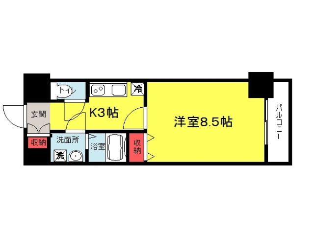 【堺市堺区翁橋町のマンションの間取り】