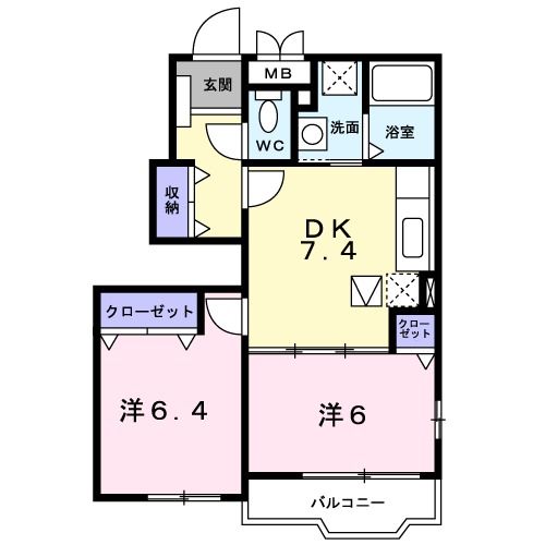 燕市東太田のアパートの間取り