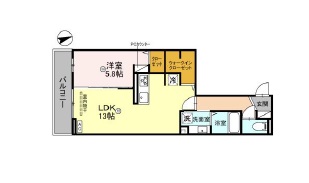 姫路市西二階町のアパートの間取り