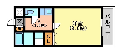 大阪市平野区平野上町のマンションの間取り