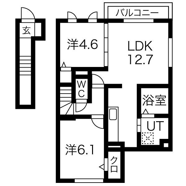 【京都市山科区音羽稲芝のアパートの間取り】