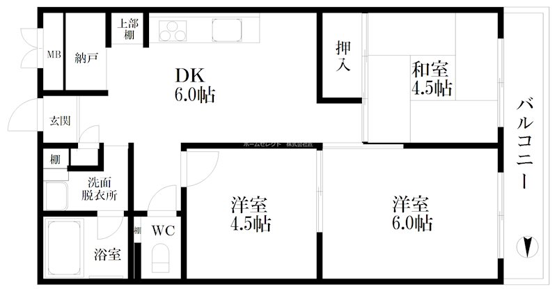 カモンコート岸里の間取り