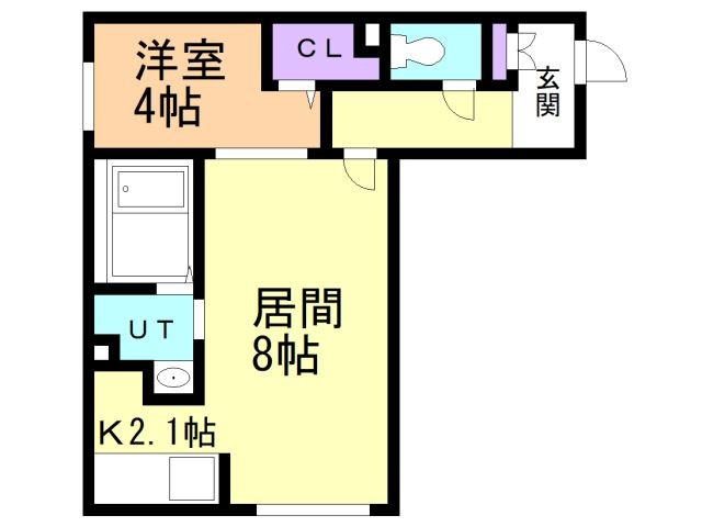 LA　Conforto厚別西(B棟)の間取り