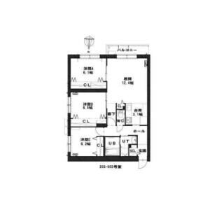 札幌市中央区南十五条西のマンションの間取り