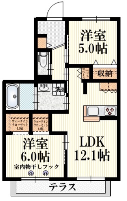 小平市上水本町のマンションの間取り