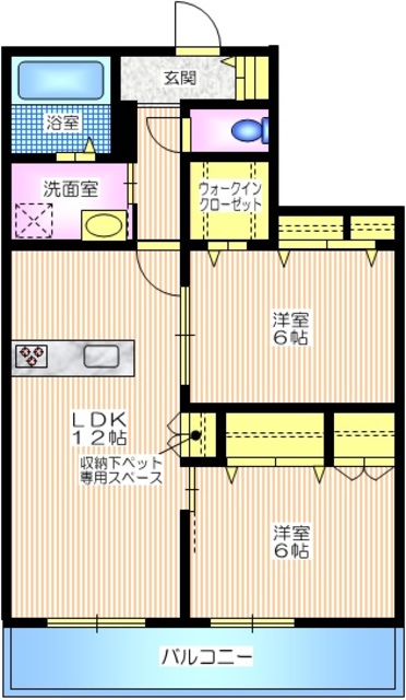 鎌倉市寺分のマンションの間取り