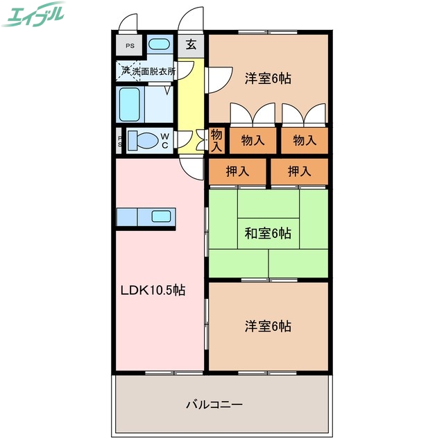 メゾンドプレヌの間取り