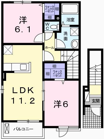 ラフレシールあぼしＤの間取り