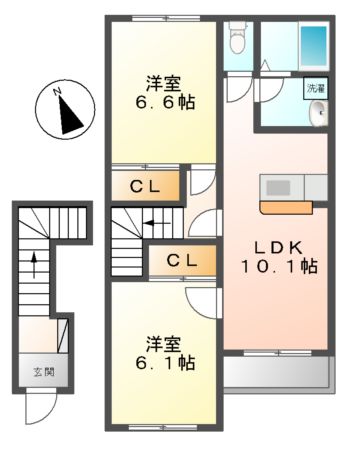 オルテンシア　アソの間取り