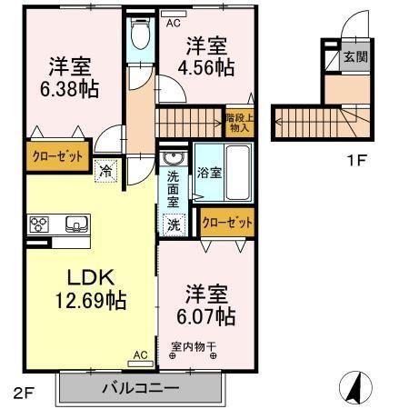 セジュールK　III（スリー）の間取り