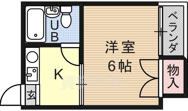 市隆ハイツ立花の間取り